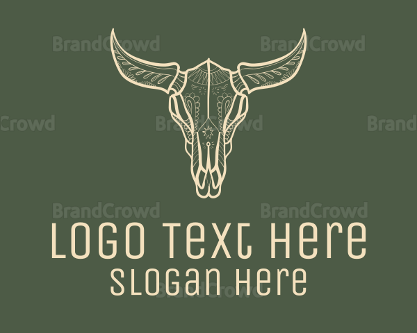 Animal Bull Skull Logo