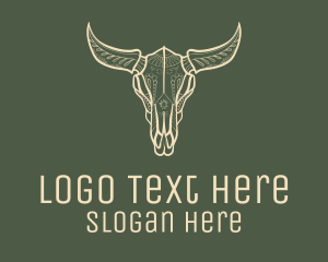 Astral - Animal Bull Skull logo design