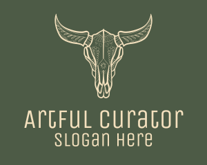 Animal Bull Skull logo design