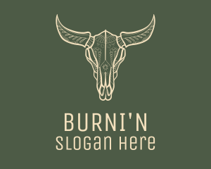 Animal Bull Skull logo design