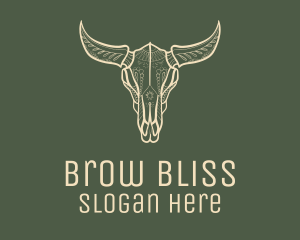 Animal Bull Skull logo design