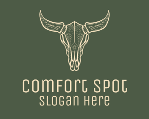 Animal Bull Skull logo design