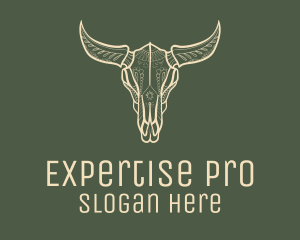 Animal Bull Skull logo design