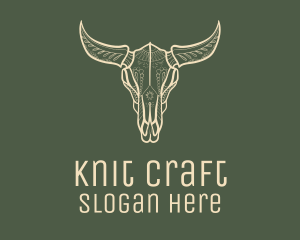 Animal Bull Skull logo design