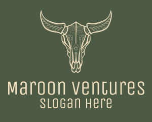 Animal Bull Skull logo design