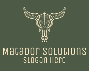 Matador - Animal Bull Skull logo design