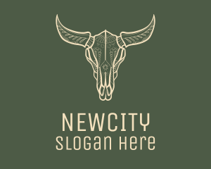 Animal Bull Skull logo design