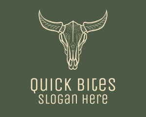 Animal Bull Skull logo design