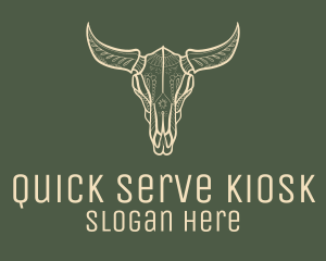 Animal Bull Skull logo design