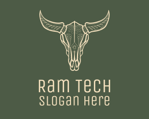 Animal Bull Skull logo design