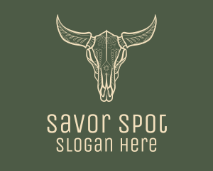 Animal Bull Skull logo design