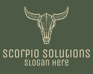 Animal Bull Skull logo design