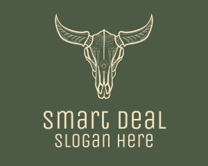 Animal Bull Skull logo design