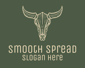 Animal Bull Skull logo design