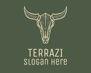 Animal Bull Skull logo design