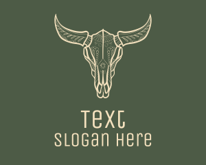 Animal Bull Skull logo design