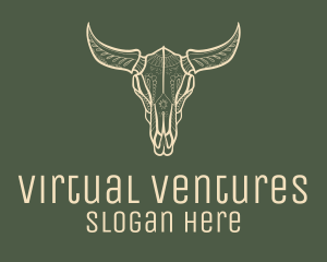 Animal Bull Skull logo design