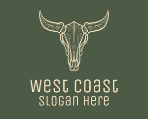 West - Animal Bull Skull logo design