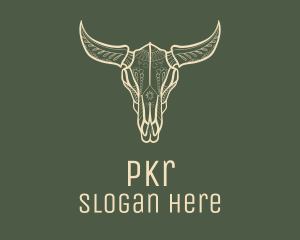 Animal Bull Skull logo design