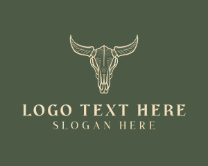 Animal Bull Skull logo design