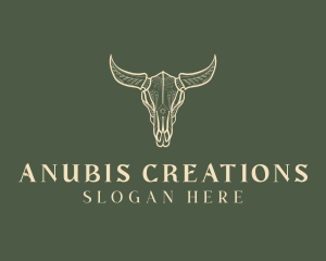 Animal Bull Skull logo design