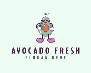 Avocado - Cool Retro Avocado logo design