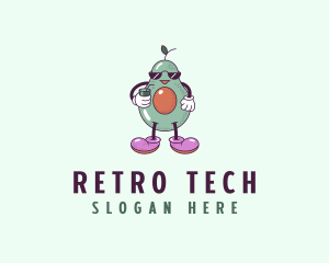 Cool Retro Avocado logo design