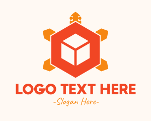 Tortoise - Turtle Tech Cube logo design