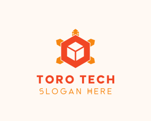 Turtle Tech Cube logo design