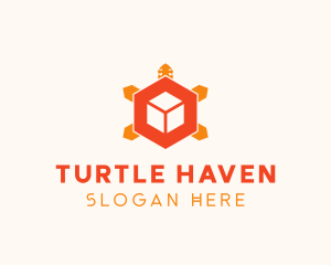 Turtle Tech Cube logo design
