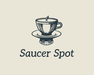 Tea Coffee Cup Saucer logo design