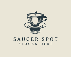 Tea Coffee Cup Saucer logo design