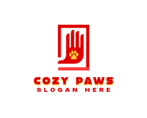 Pet Veterinary Hand logo design