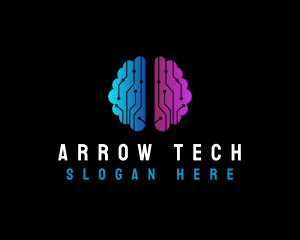 Tech Brain Circuit logo design