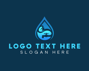 Plumber Water Faucet Logo