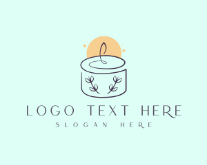 Home Decor - Bright Floral Candle logo design