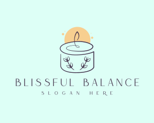 Selfcare - Bright Floral Candle logo design