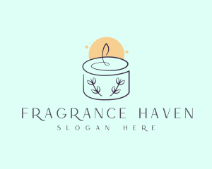 Bright Floral Candle logo design