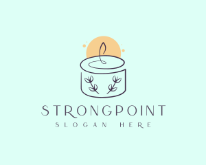 Religious - Bright Floral Candle logo design