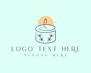 Religious - Bright Floral Candle logo design
