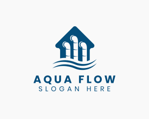 Plumbing Pipe House logo design