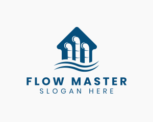 Plumbing Pipe House logo design