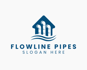 Plumbing Pipe House logo design