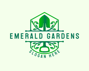 Shovel Botanical Gardening  logo design