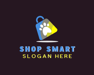 Shopping - Pet Shop Shopping Bag logo design