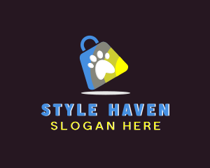 Pet Shop Shopping Bag logo design
