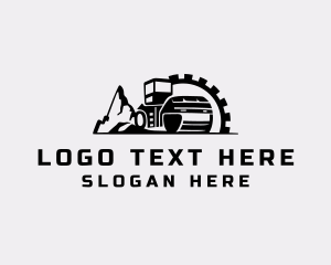 Road Roller - Cog Road Roller logo design