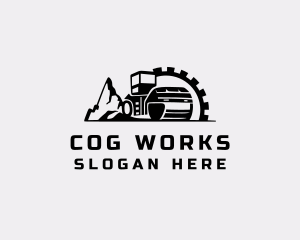 Cog Road Roller logo design