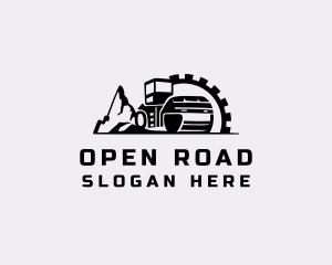 Cog Road Roller logo design