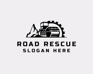 Cog Road Roller logo design